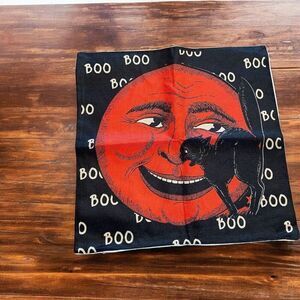 One Pillow Cover 18" x 18" Halloween Black Cat BOO